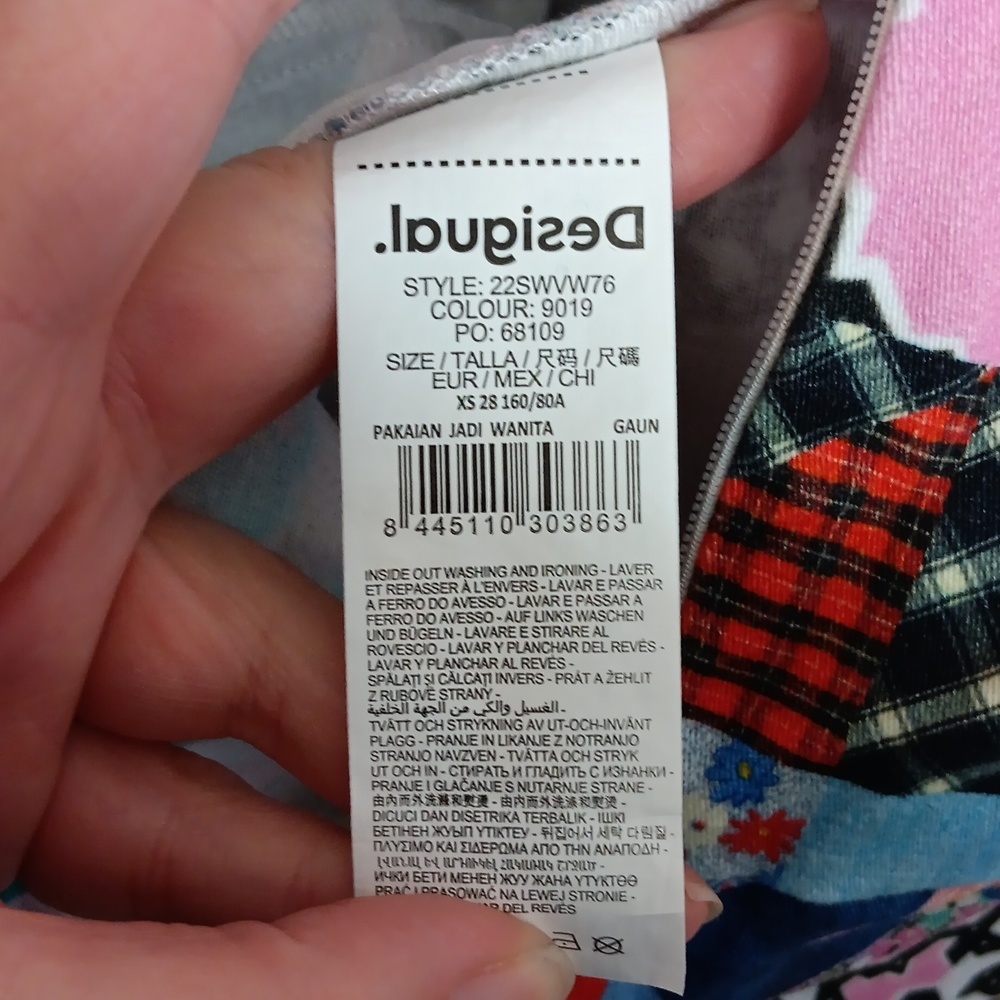 Desigual Patchwork Print Skort Romper Size XS - image 7